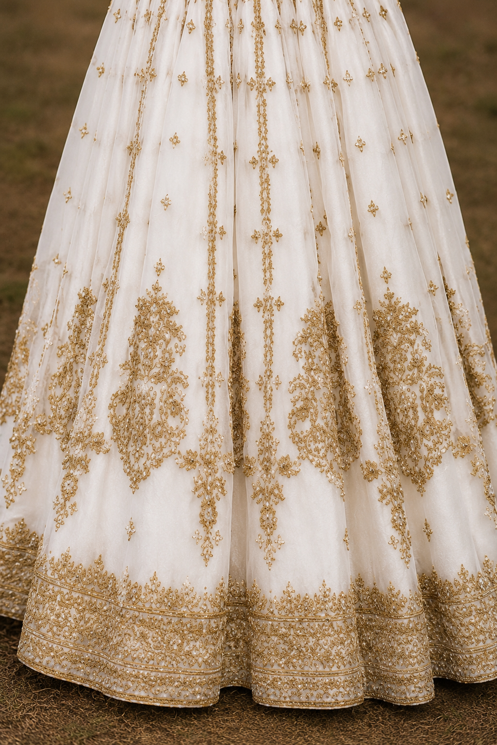 Off White Bridal Collection Net 3 Piece | Read To Wear