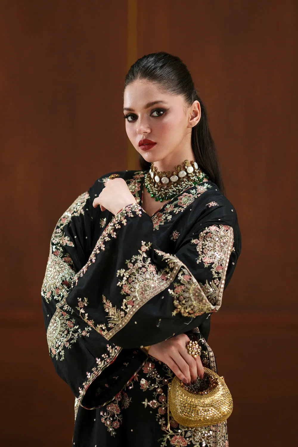 Charmoush Silk 3-Piece Suit with Sequin Work & Embroidered Dupatta | RTW