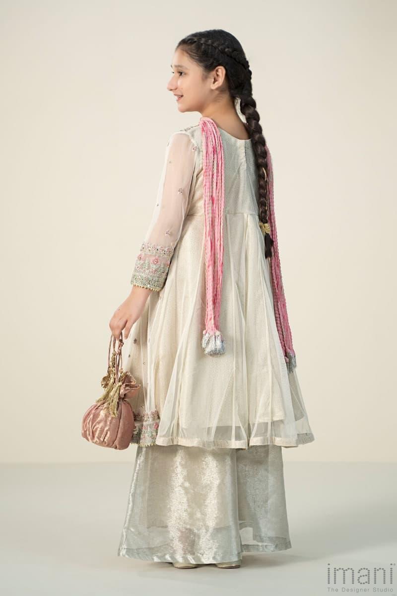 03 Piece Heavy Embroidered Chiffon Girls’ Suit – Ready to Wear