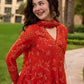 Embroidered Lawn Suit ( Maxi Style ) With Chiffon Dupatta | Ready To Wear