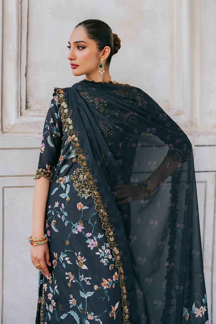 03-Piece Printed Lawn Suit With Embroidery | Ready To Wear