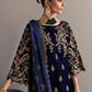 Elegant Embroidered Velvet 3-Piece Suit with Chiffon Dupatta