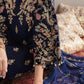 Elegant Embroidered Velvet 3-Piece Suit with Chiffon Dupatta