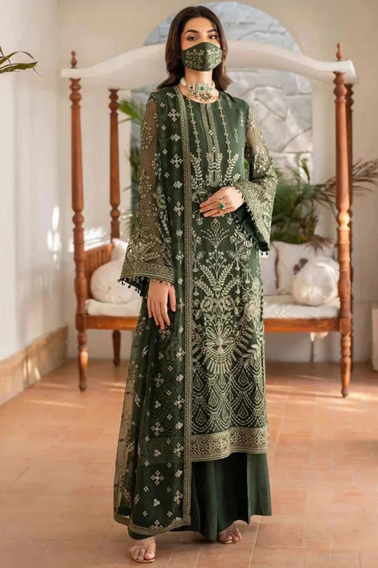 Luxury Chiffon Embroidered Ready-to-Wear 3-Piece Suit