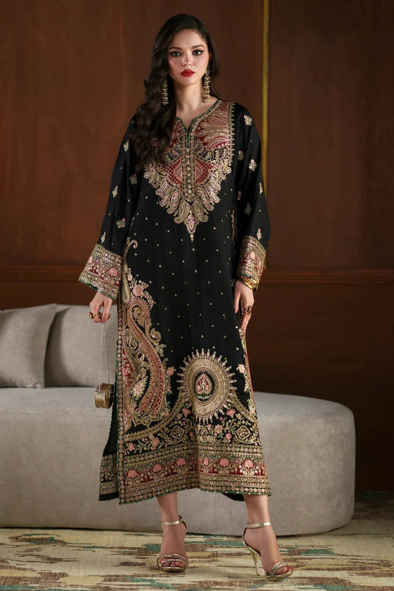 ✨ Black & Gold Kashmiri Majesty – Luxury Embroidered | Ready to Wear