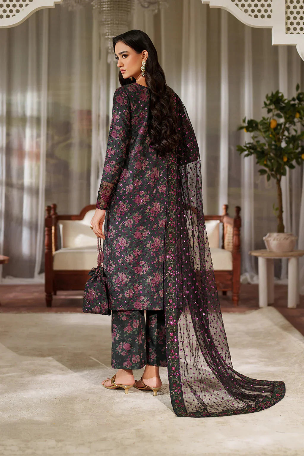 03-Piece Printed Lawn With Embroidered - Ready To Wear