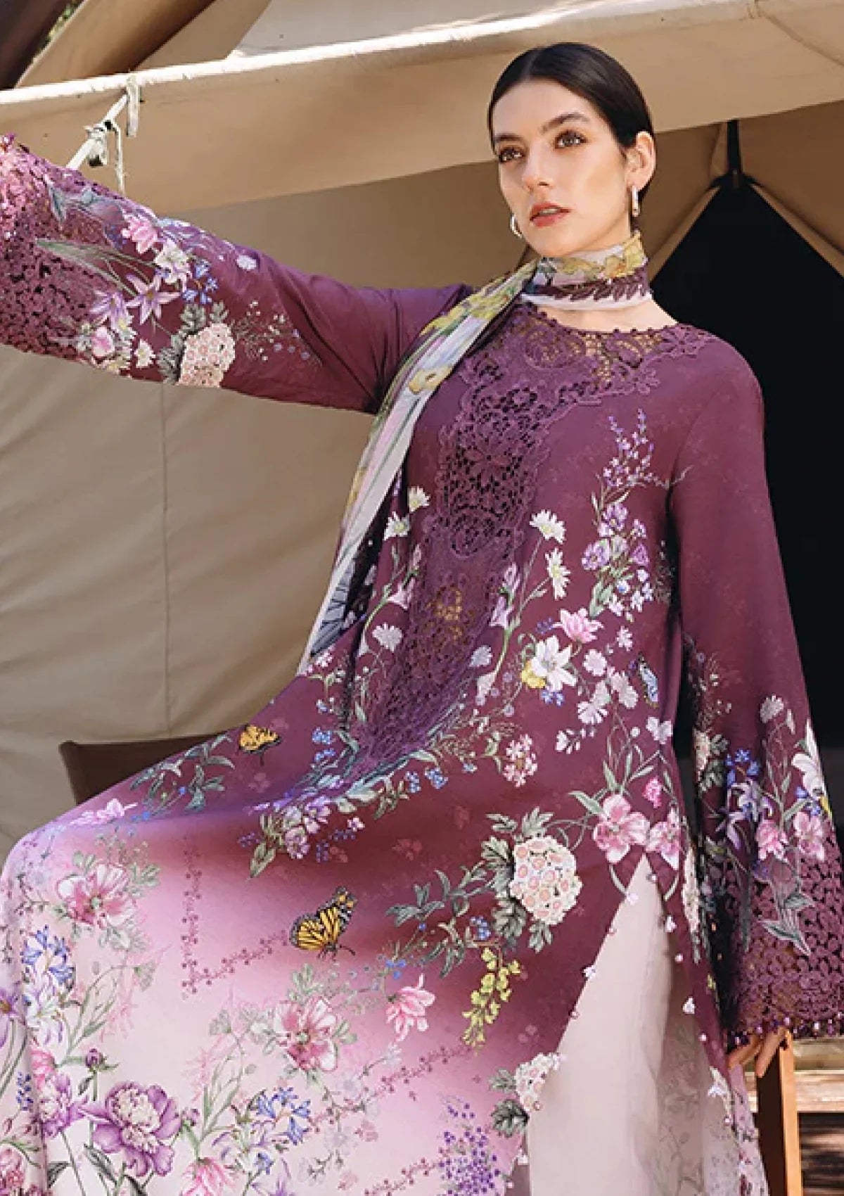 03-Piece Printed Lawn Suit | Ready To Wear