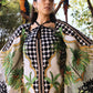 Printed Lawn 3-Piece Suit Sequin Work Front, Neckline & Daman Border with Chiffon Dupatta & Cambric Trouser