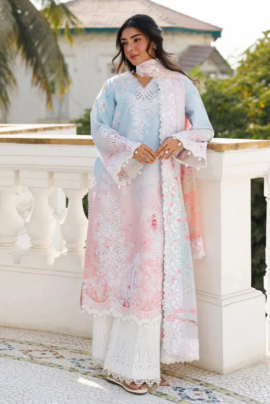 03-Piece Printed Lawn Suit With Crinkle Chiffon Dupatta | Ready To Wear