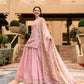 Blush Pink Sharara - 03-Piece Lawn Shirt With Silk Dupatta | Ready To Wear