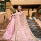 Blush Pink Sharara - 03-Piece Lawn Shirt With Silk Dupatta | Ready To Wear
