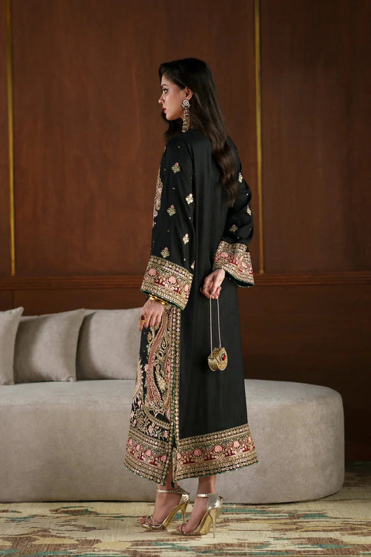 ✨ Black & Gold Kashmiri Majesty – Luxury Embroidered | Ready to Wear