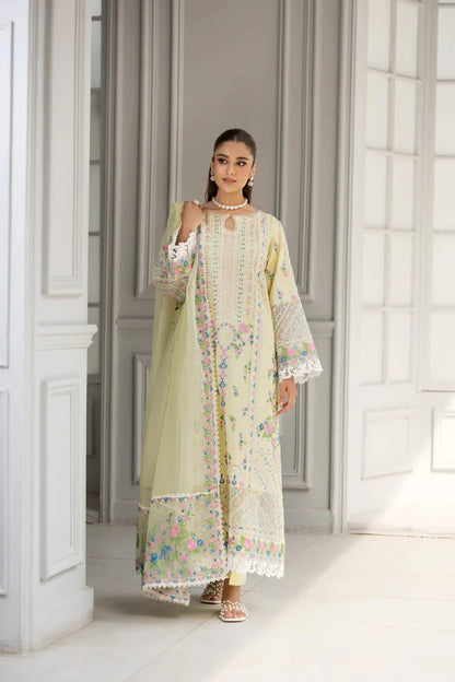 03-Piece Embroidered Chikankari Suit | Ready To Wear
