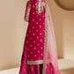 03-Piece Embroidered Chiffon Suit With Net DUpatta | Ready To Wear