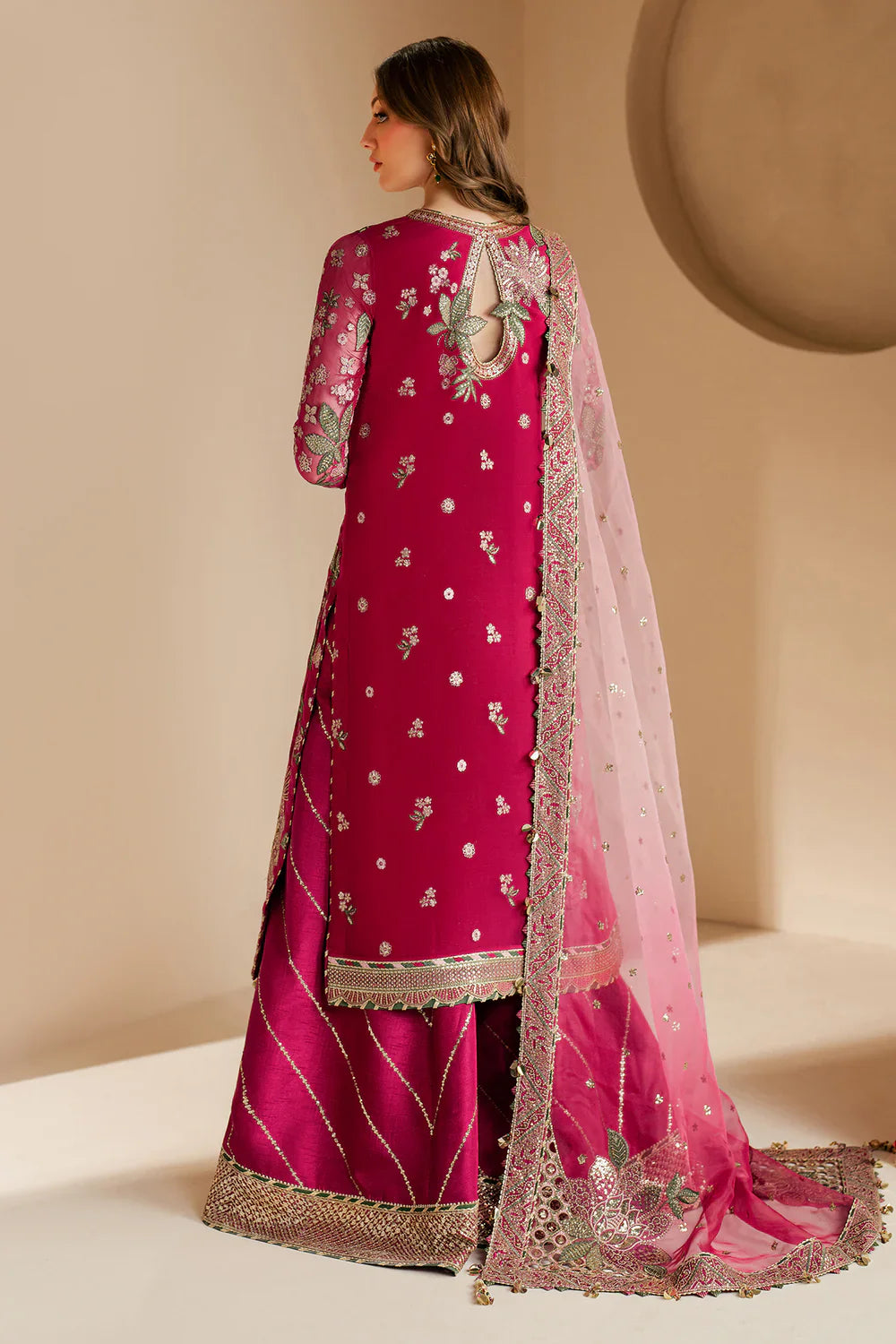 03-Piece Embroidered Chiffon Suit With Net DUpatta | Ready To Wear