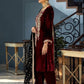 Royal Maroon & Black – Premium Velvet Suit | Ready to Wear