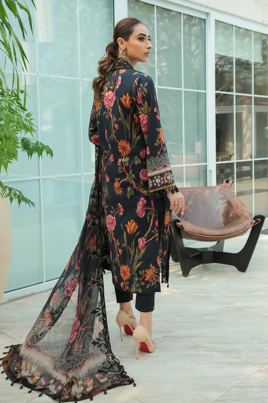 03-Piece Printed Lawn Suit With Embroidery | Ready To Wear