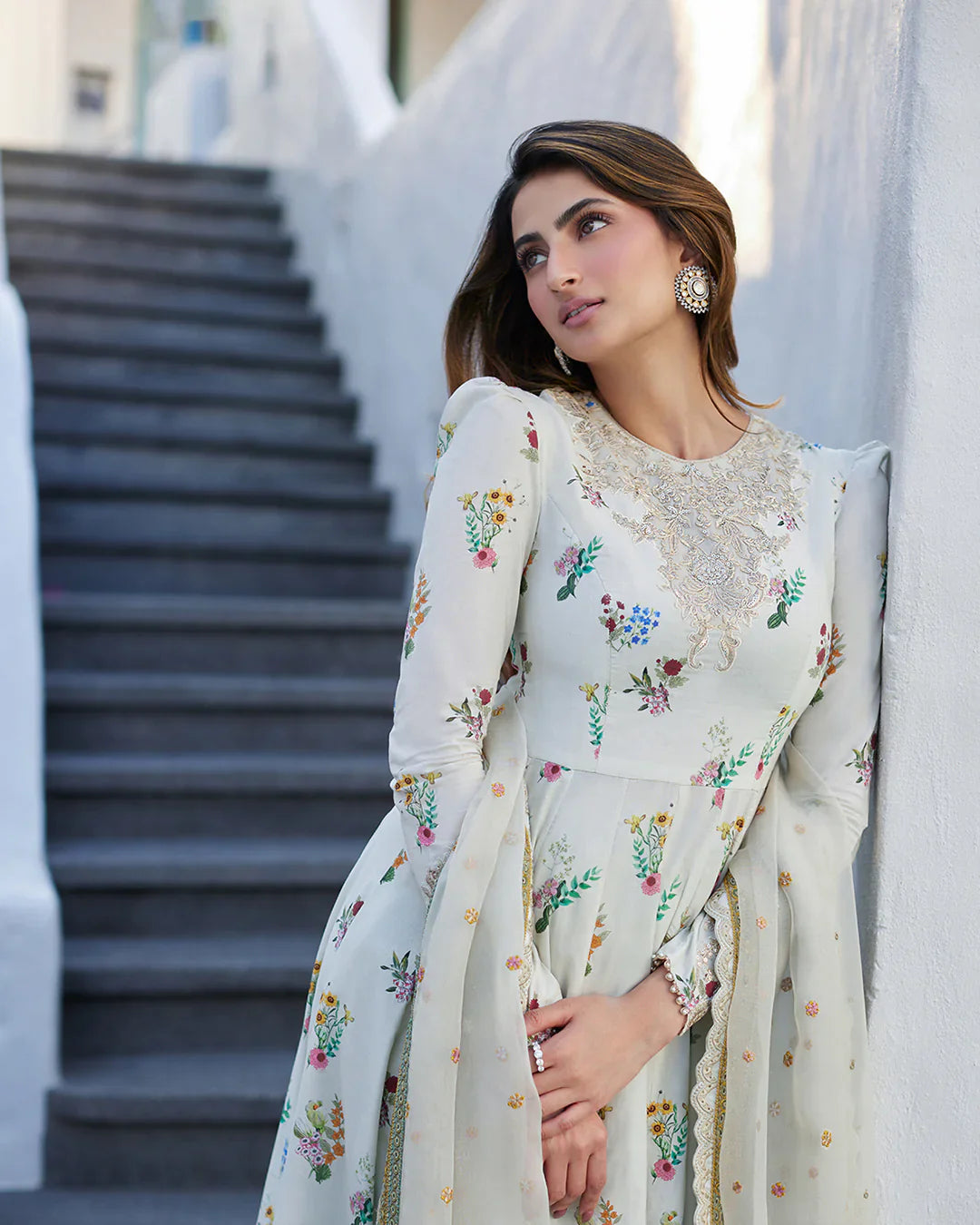 03-Piece Lawn Frock With Embroidery | Ready To Wear