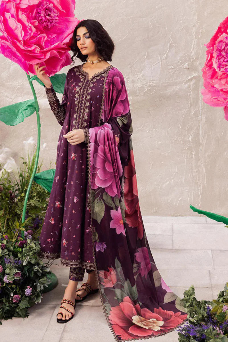 03-Piece Printed Lawn Suit With Embroidery | Ready To Wear