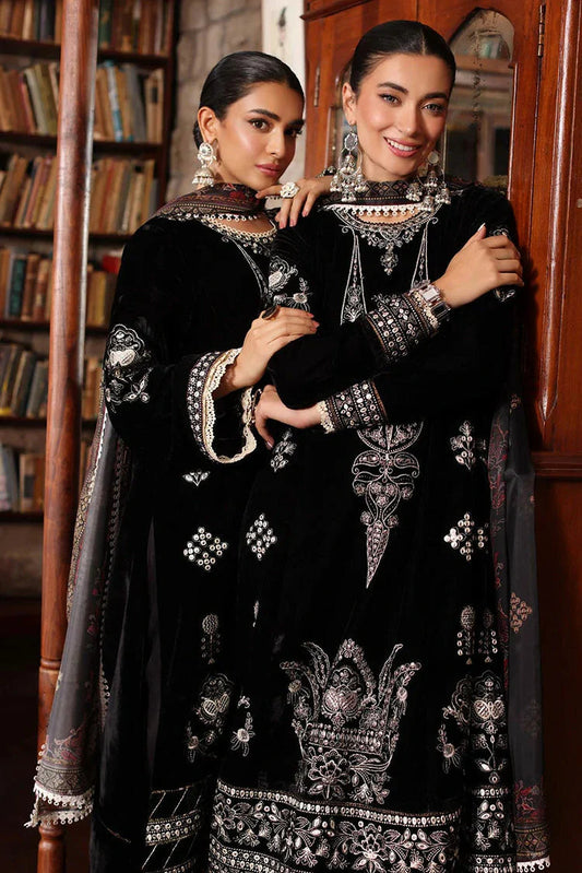 3 Piece Stitched Velvet Suit - Ready to Wear