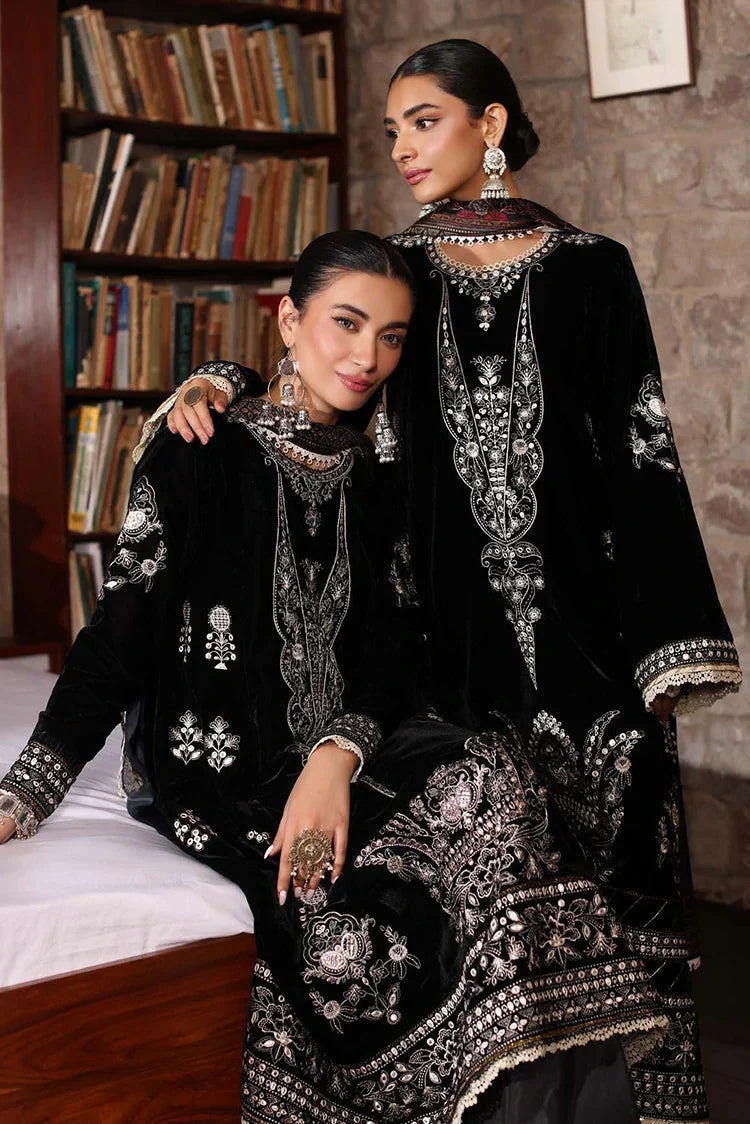 3 Piece Stitched Velvet Suit - Ready to Wear
