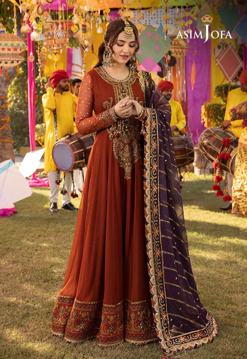 Semi Pure Chiffon Maxi Suit  with 4 Side Border Dupatta | Ready To Wear