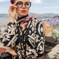 Black Printed Cambric 3-Piece Ready-to-Wear Suit