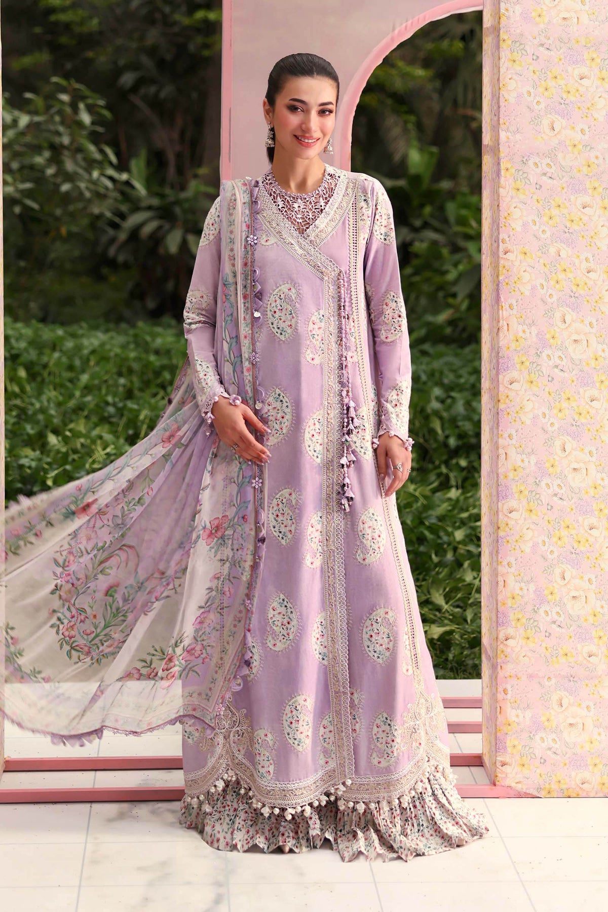 03-Piece Printed Lawn Suit With Chiffon Dupatta | Ready To Wear