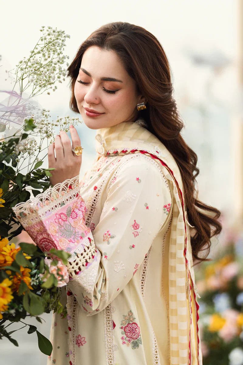 03-Piece Lawn Suit With Embroidery | Ready To Wear