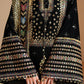 03-Piece Embroidered Velvet Formal Suit Ready To Wear