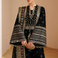 03-Piece Embroidered Velvet Formal Suit Ready To Wear
