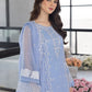 03-Piece Organza Suit With Embroidery |Ready To Wear