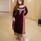 Luxury Embroidered Velvet 3-Piece Suit