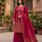 03 Piece Embroidered Jacquard Suit - Ready  to Wear
