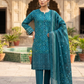 03 Piece Chikankari Embroidered Lawn Suit - Ready  To  Wear
