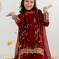 Elegant Embroidered Chiffon Girls’ Gharara 3-Piece – Ready to Wear