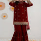 Elegant Embroidered Chiffon Girls’ Gharara 3-Piece – Ready to Wear