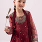 Elegant Embroidered Chiffon Girls’ Ready-to-Wear Suit