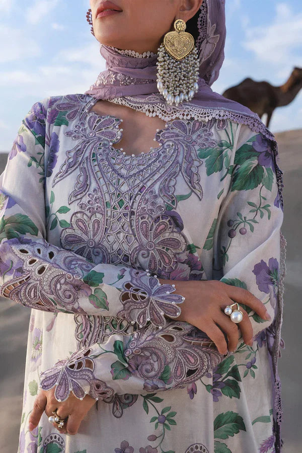 03-Piece Printed Lawn Suit With Embroidery | Ready To Wear