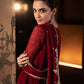 Maroon Sequence Chiffon Formal Suit | Ready To Wear