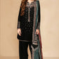 Luxury Velvet Embroidered 3-Piece Ready-to-Wear Suit