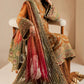 Rust Royalty: Embroidered Chiffon Suit With Net Dupatta | ready to wear