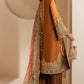 Rust Royalty: Embroidered Chiffon Suit With Net Dupatta | ready to wear