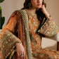 Rust Royalty: Embroidered Chiffon Suit With Net Dupatta | ready to wear