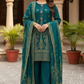 03 Piece Embroidered Jacquard Suit - Ready  To Wear