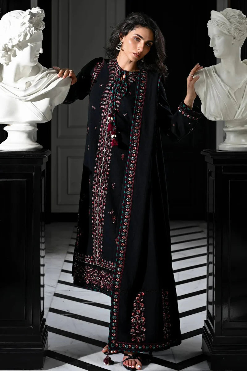 03-Piece Embroidered Cotton Suit With Chiffon Dupatta | Ready To Wear