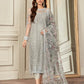 03-Piece Embroidered Net Suit | Ready To Wear
