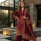 03 Piece Embroidered Jacquard Suit - Ready  To  Wear