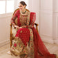 Bridal Red Embroidered Chiffon Suit With Organza Dupatta | Ready To Wear