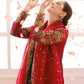 Bridal Red Embroidered Chiffon Suit With Organza Dupatta | Ready To Wear